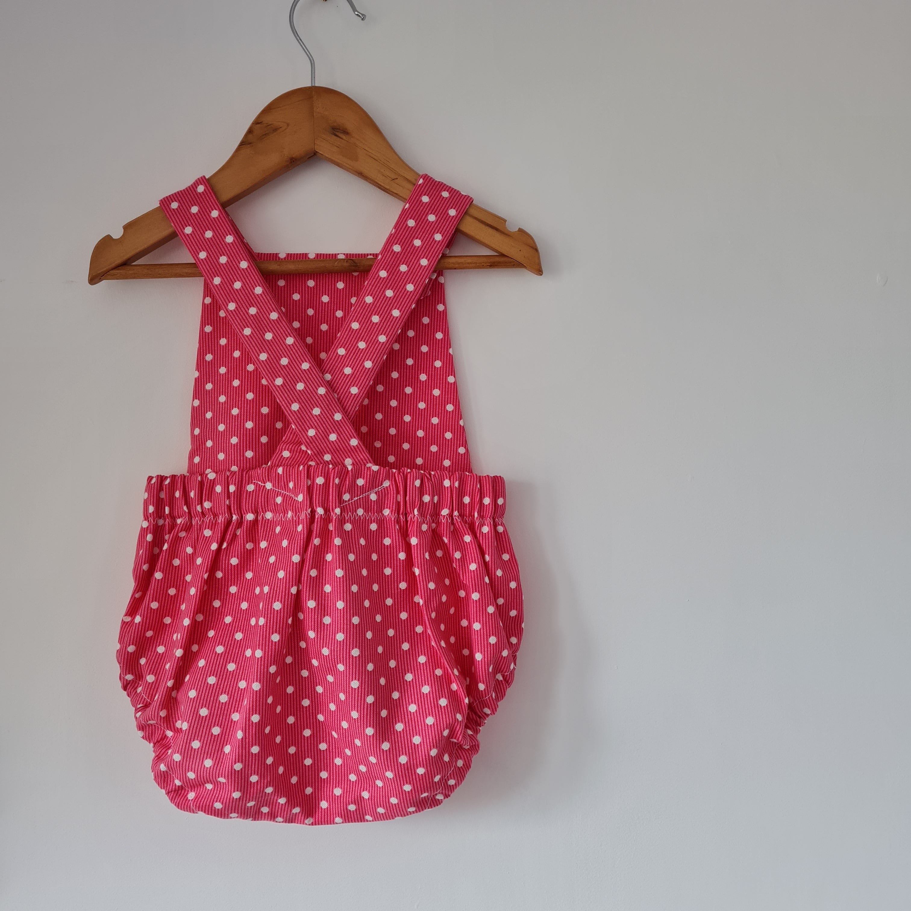 Polka dot girls romper