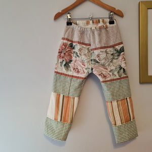 Girls Floral and Gingham Quilted Trousers