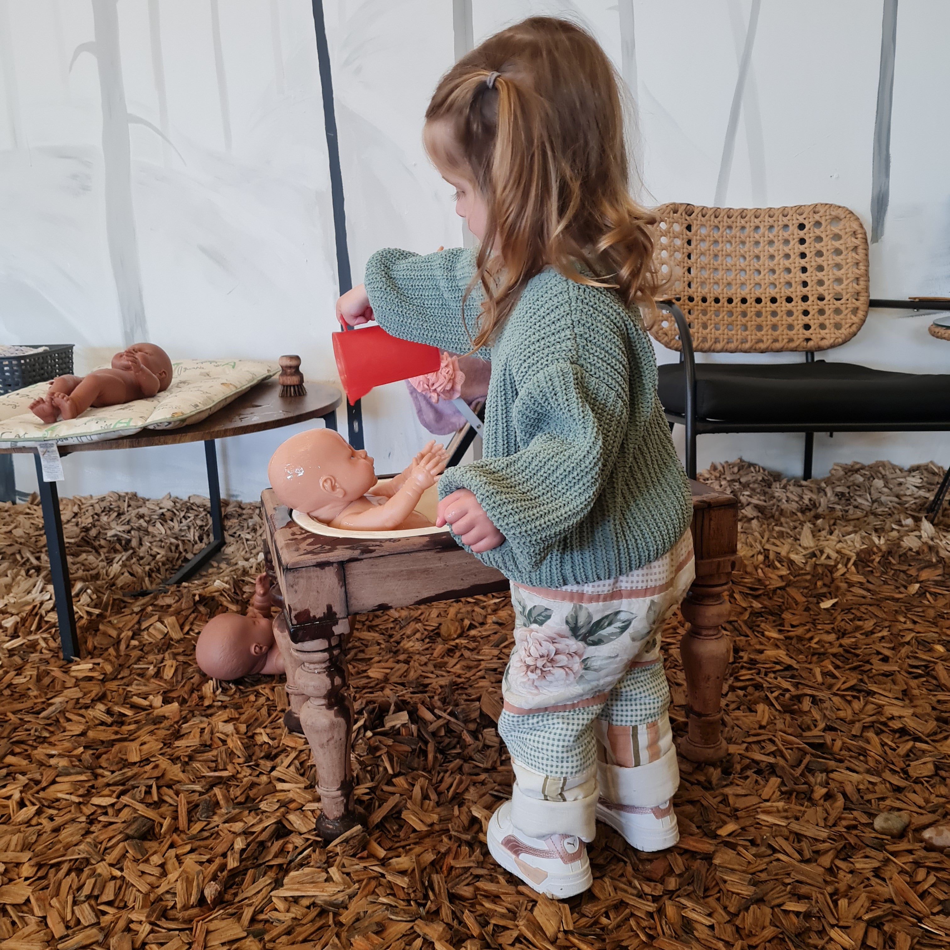 Girls Floral and Gingham Quilted Trousers