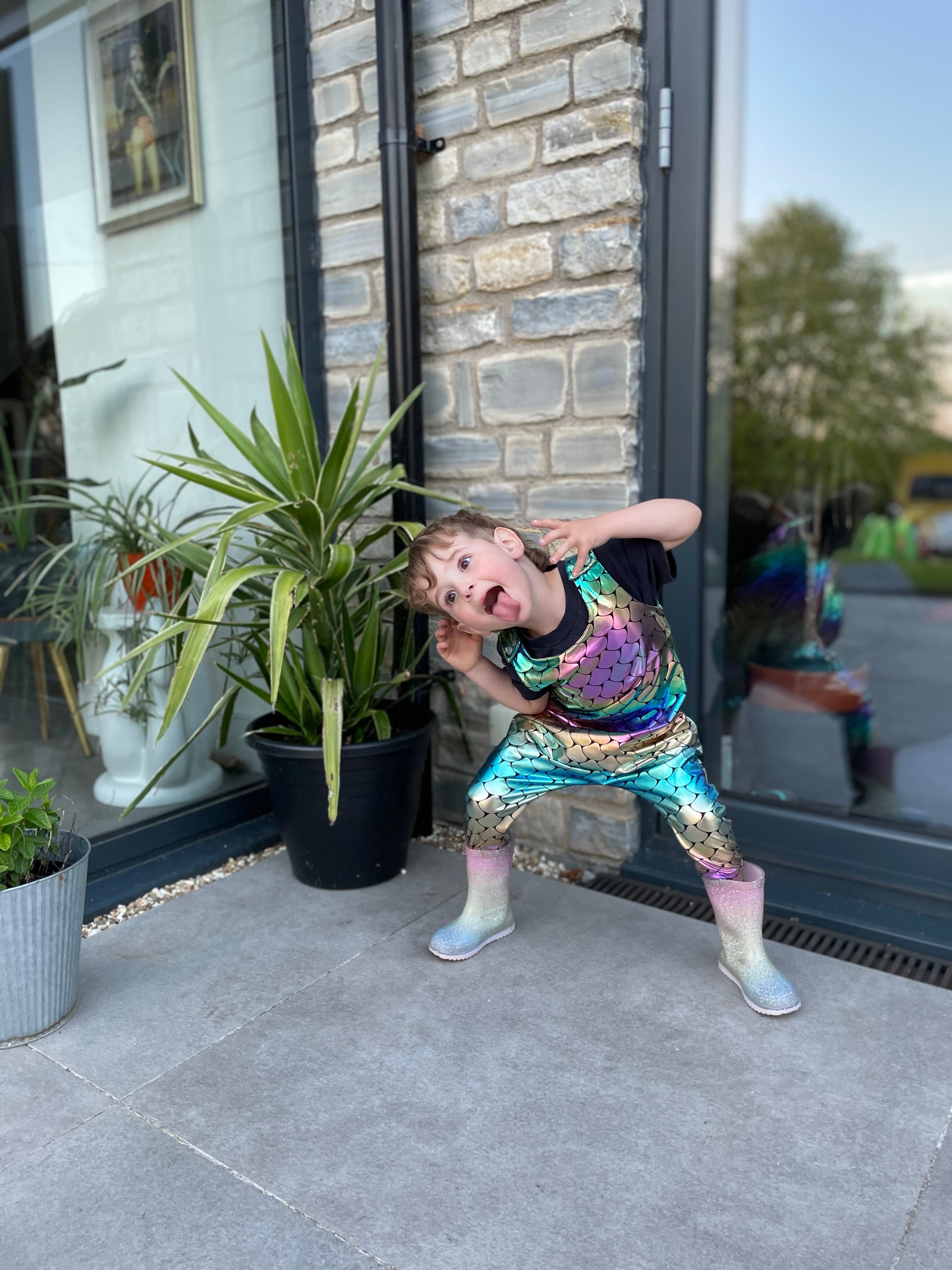 'Merpeople' Kids Festival Romper