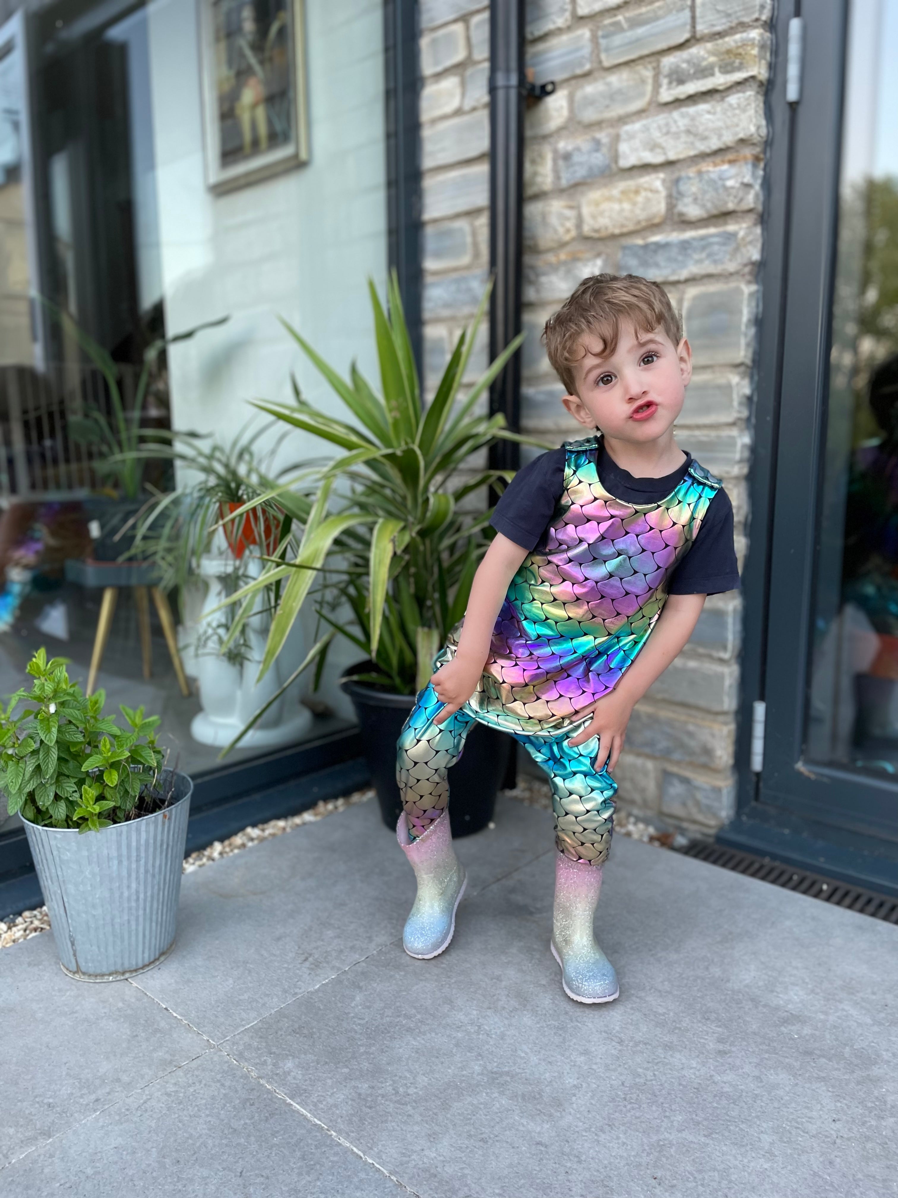 'Merpeople' Kids Festival Romper