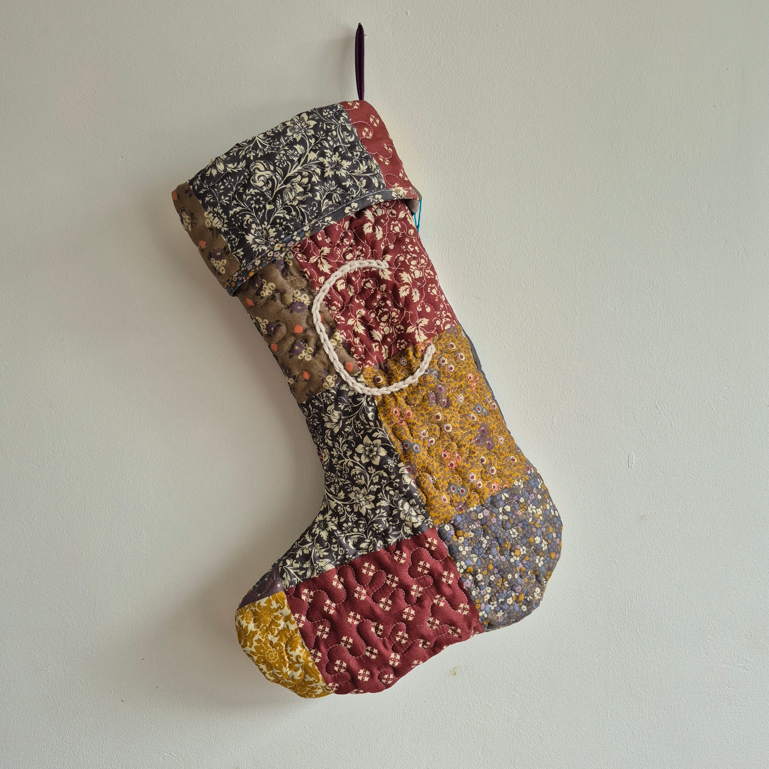 Personalised Patchwork Quilted Christmas Stocking