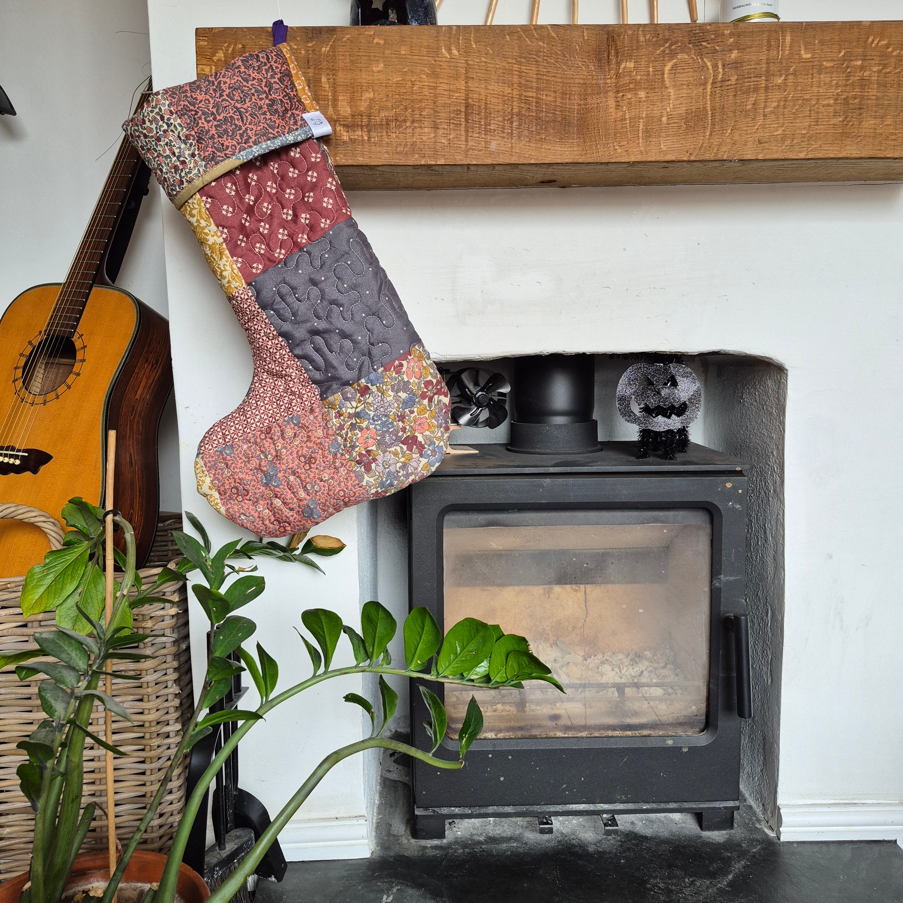 Personalised Patchwork Quilted Christmas Stocking