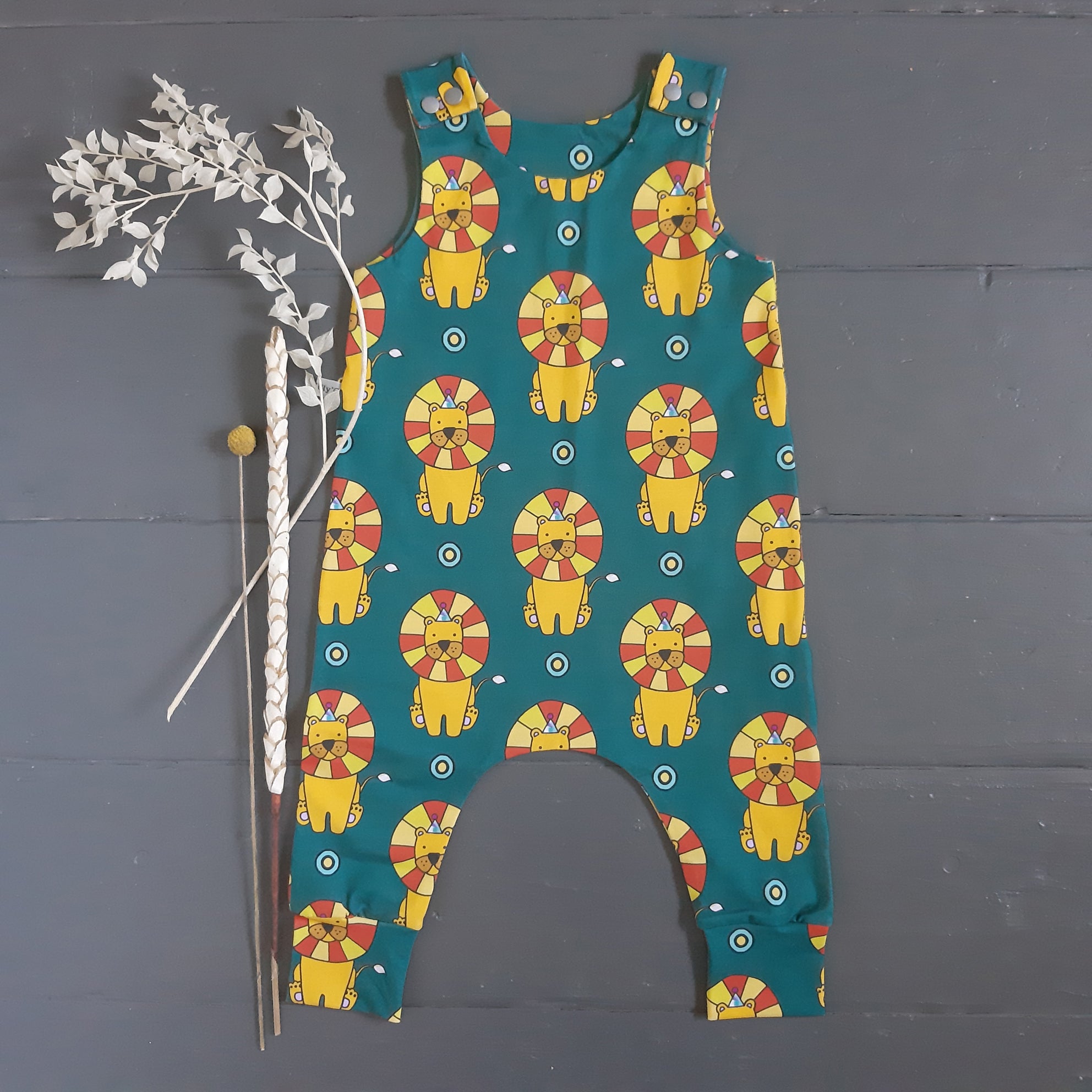 Circus Lion Baby and Toddler Dungarees