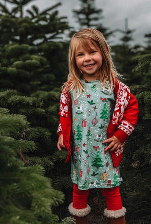 Girls Organic Christmas Dress