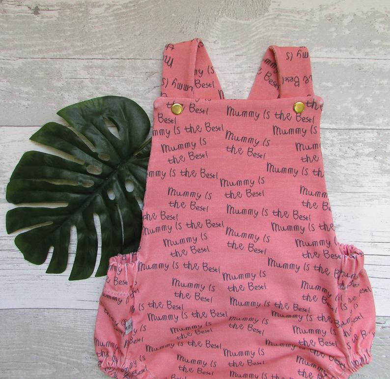 'Mummy Is The Best' Pink Baby Romper
