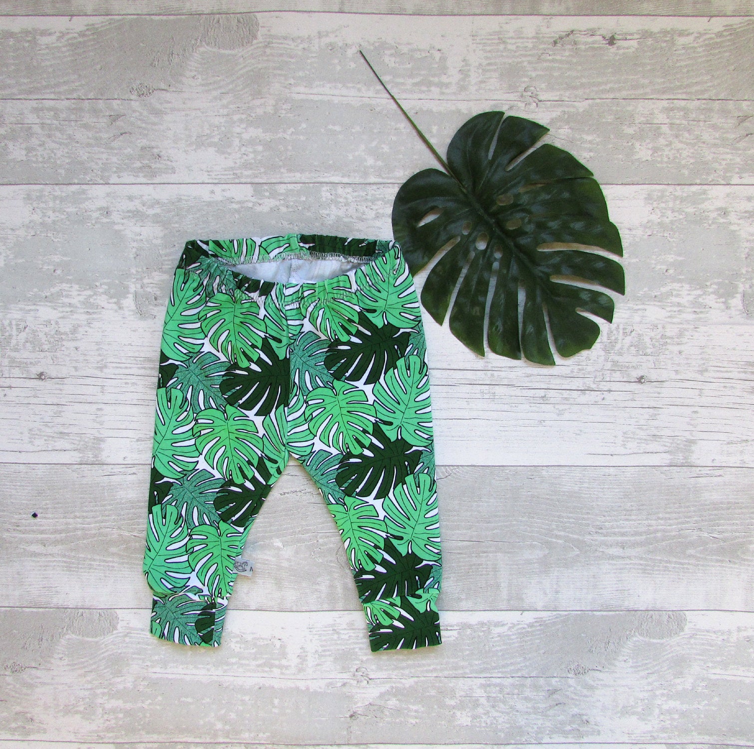 Monstera Leaf Baby Leggings