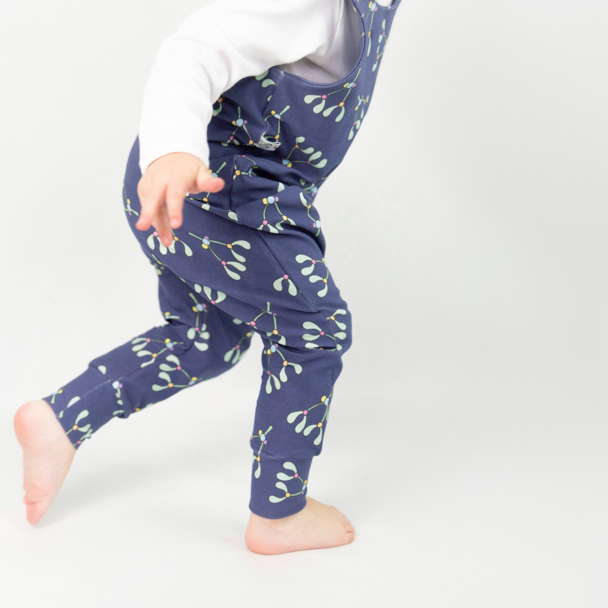 Organic Mistletoe Baby and Toddler Dungarees